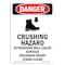 Signmission Safety Sign, OSHA Danger, 5" Height, Crushing Hazard Outriggers, Portrait OS-DS-D-35-V-1868 - alternate 1